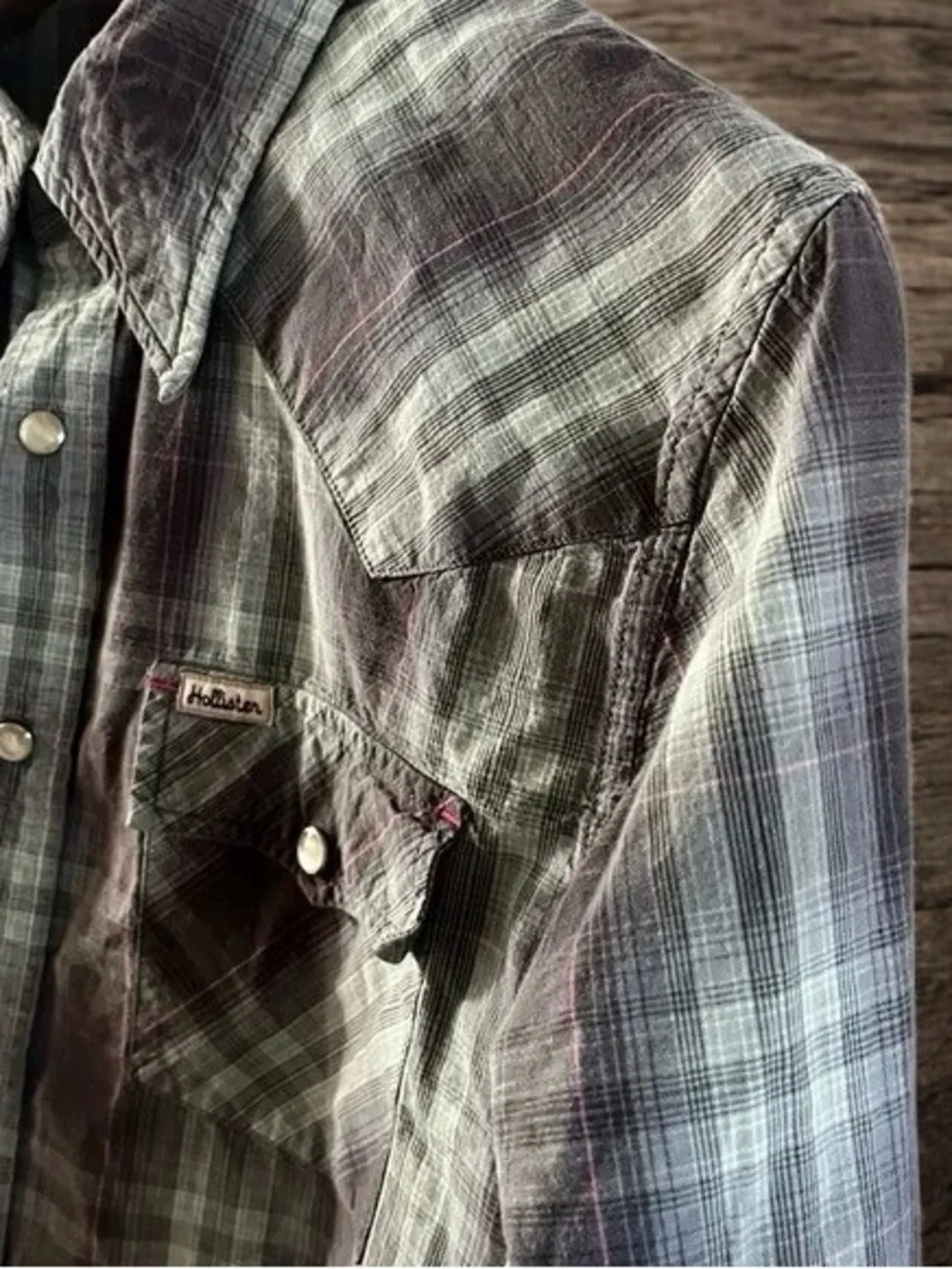 🍬Men's Plaid Western Shirt - Gray/Olive